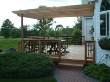 Wood Pergola over a Deck by Archadeck