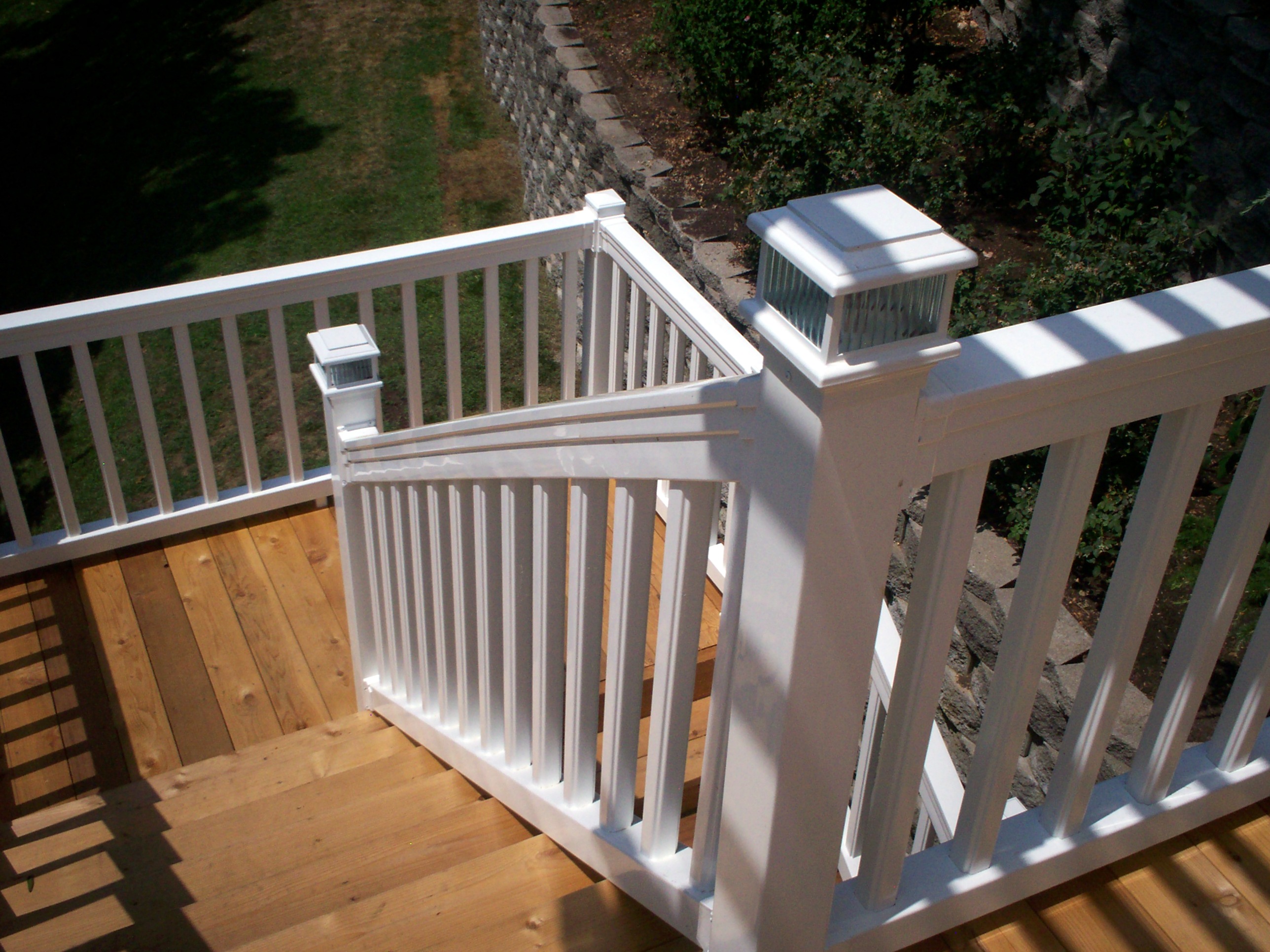 Building deck steps and railings
 
