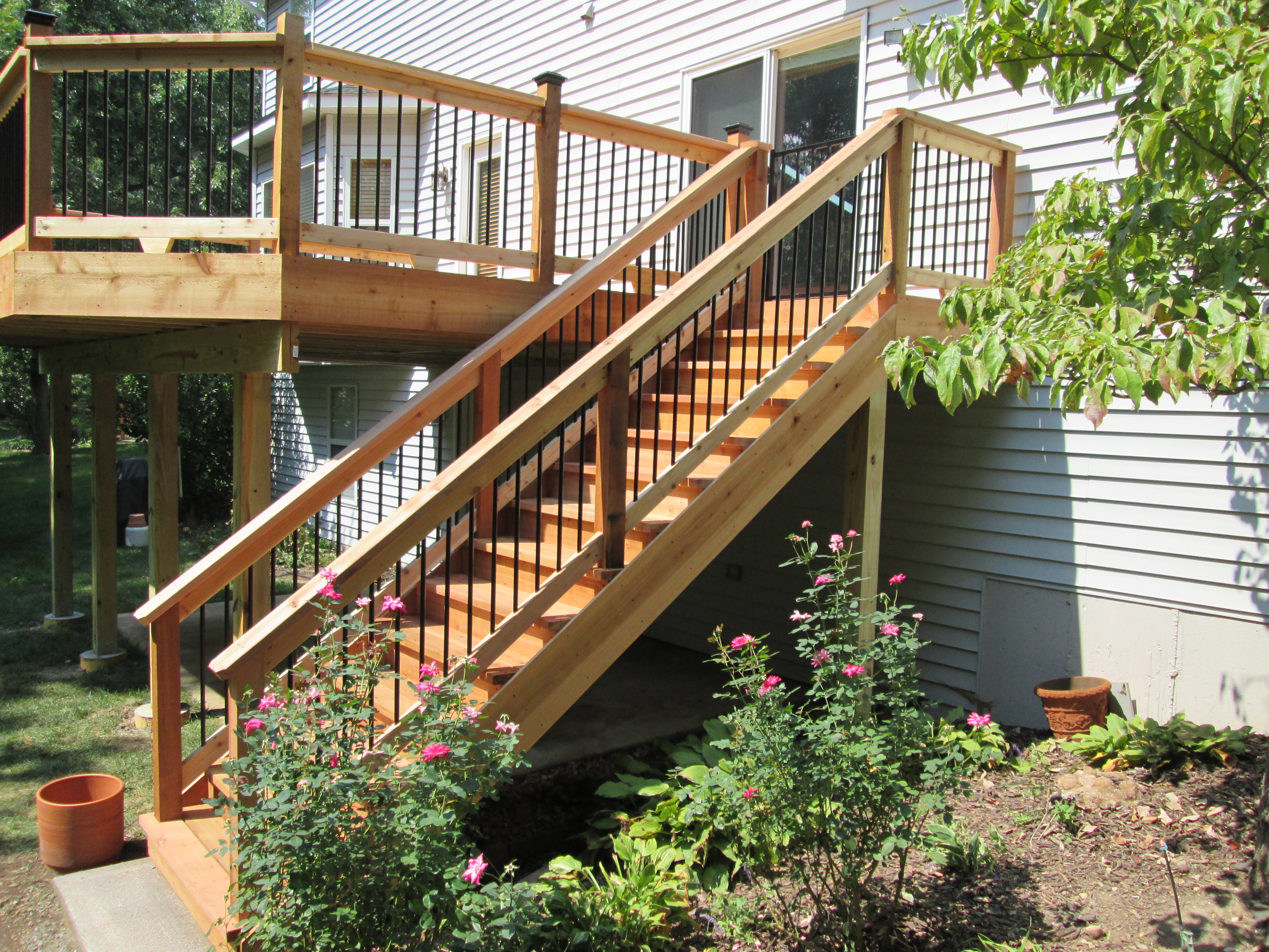 Deck Stairs Ideas How To Choose The Best Stair Design For Your Deck St Louis Decks Screened Porches Pergolas By Archadeck